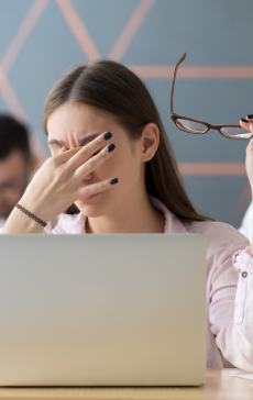 What is the fastest way to relieve eye strain?